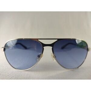 GUESS‎ GU 6812 SI-48F Men's Aviator Sunglasses Silver Blue Tint 62-13-140